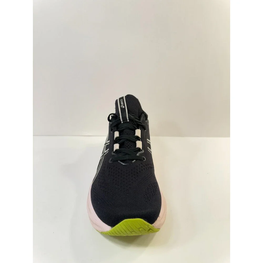 ASICS Women's Gel-Nimbus 26 Running Shoe, US 7, Black/NEON Lime